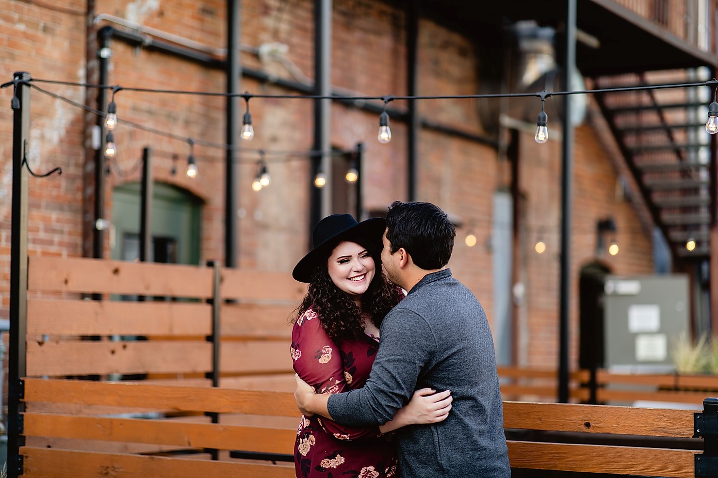 Fort Collins Colorado Old Town Engagement Portrait