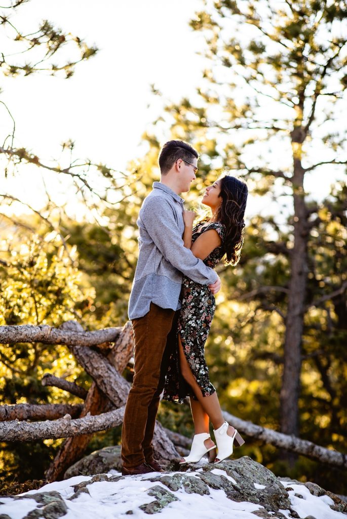 Boulder engagement portraits, Colorado Winter Engagement pictures, Colorado Engagement Photos, Boulder Engagement Photography, Engagement Photos Mountains Winter Colorado, Colorado Mountain Engagement Pictures, Colorado Mountain Engagement Photos, Lost Gulch Lookout Engagement, Lost Gulch Lookout, Boulder Wedding, Boulder Wedding Photographer, Denver Wedding, Denver Wedding Photography, Denver Engagement Photographer, Boulder Engagement Photos, Engagement Photos Boulder, Colorado Engagement