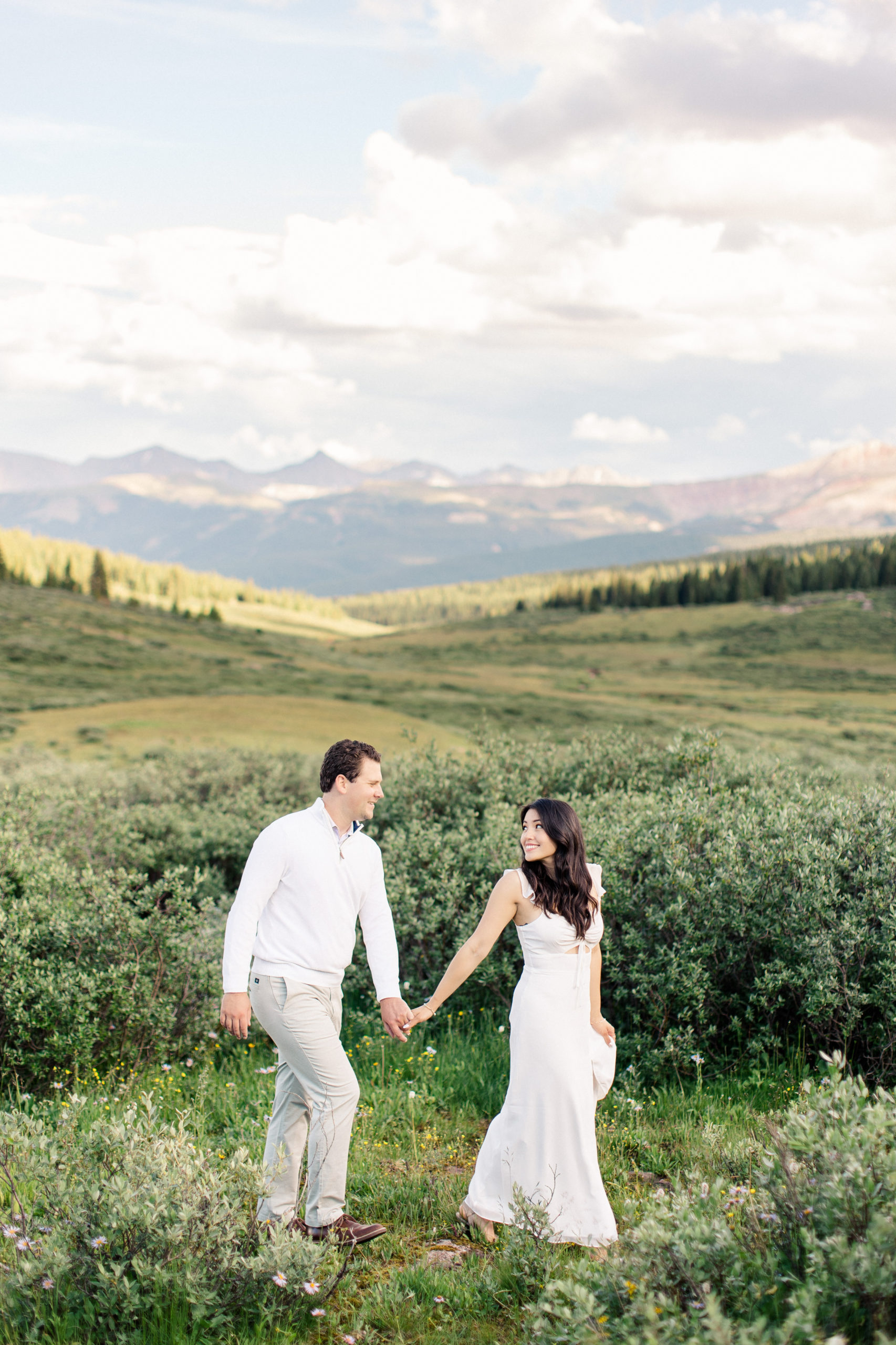 Engagement photo taken in Vail during the Summer